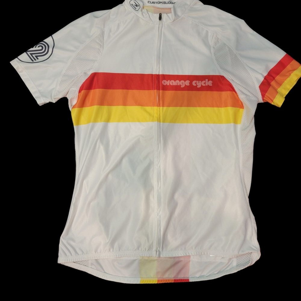 Orange Cycle Sugoi R5 Cycle Jersey Adult 2XL EUC Polyester